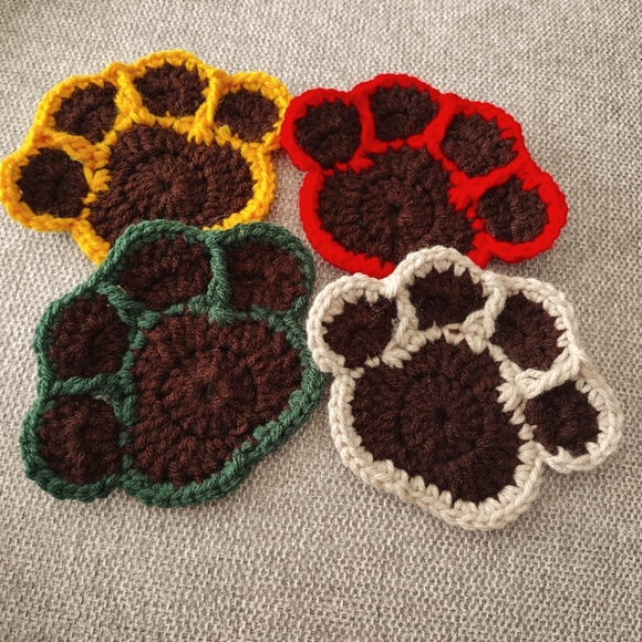 Hand Crafted Other - Paw print coasters 🐾